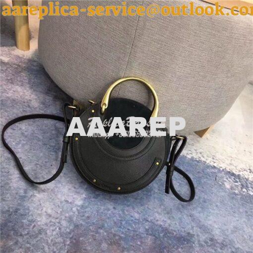 Replica Chloe Pixie small black leather and suede shoulder bag 2