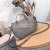 Replica Chloe Pixie medium grey leather and suede shoulder bag