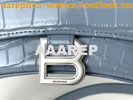 Replica Balenciaga Hourglass Chain Bag in Shiny Crocodile Embossed Lea 7