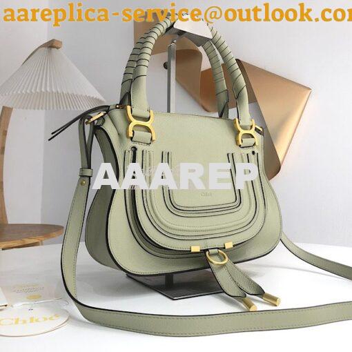 Replica Chloe Marcie Medium Satchel Bag Matcha 2