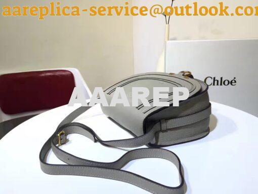 Replica Chloe Mini Marcie Bag in Small Grain Calfskin Grey 6