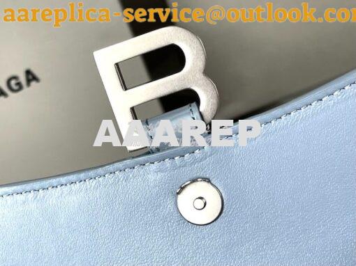 Replica Balenciaga Hourglass Chain Bag in Shiny Crocodile Embossed Lea 9