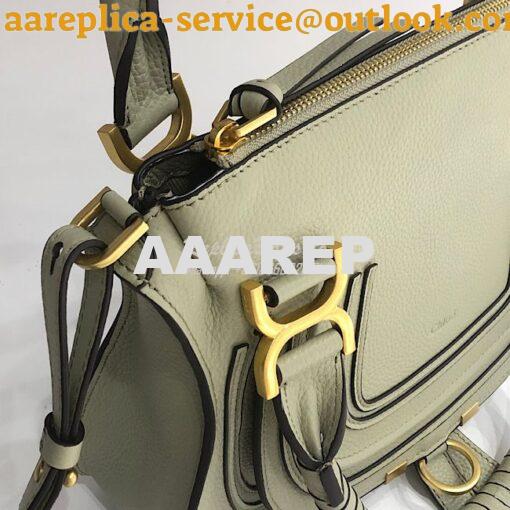 Replica Chloe Marcie Medium Satchel Bag Matcha 5