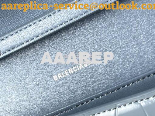 Replica Balenciaga Hourglass Chain Bag in Shiny Crocodile Embossed Lea 10