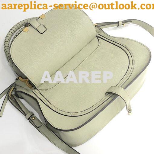 Replica Chloe Marcie Medium Satchel Bag Matcha 6