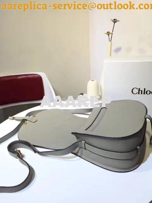 Replica Chloe Mini Marcie Bag in Small Grain Calfskin Grey 7