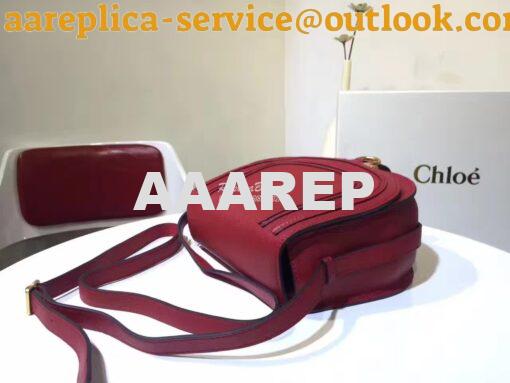 Replica Chloe Mini Marcie Bag in Small Grain Calfskin Red 5