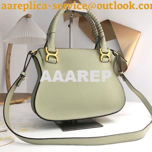 Replica Chloe Marcie Medium Satchel Bag Matcha 8