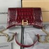 Replica Balenciaga Hourglass Chain Bag in Shiny Crocodile Embossed Lea 27
