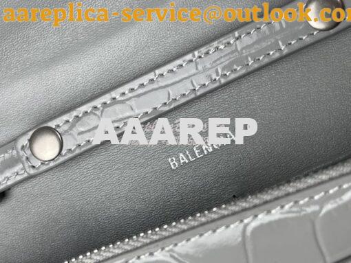 Replica Balenciaga Hourglass Chain Bag in Shiny Crocodile Embossed Lea 9