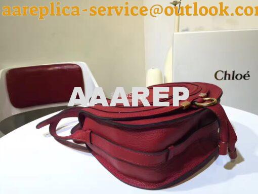 Replica Chloe Mini Marcie Bag in Small Grain Calfskin Red 6