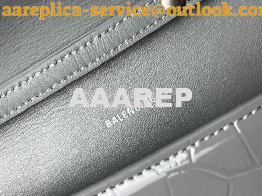 Replica Balenciaga Hourglass Chain Bag in Shiny Crocodile Embossed Lea 23