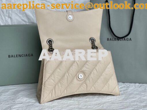 Replica Balenciaga Crush Medium Chain Bag In Quilted Sand Crushed Calf 9