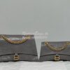 Replica Balenciaga Crush Medium Chain Bag In Dark Grey Crushed Calfski