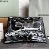 Replica Balenciaga Crush Medium Chain Bag In Dark Grey Crushed Calfski 14