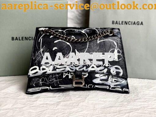 Replica Balenciaga Crush Medium Chain Bag In Printed Graffiti Crushed 5