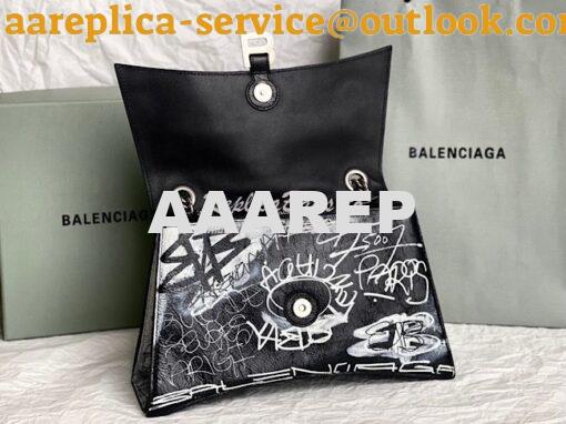 Replica Balenciaga Crush Medium Chain Bag In Printed Graffiti Crushed 12