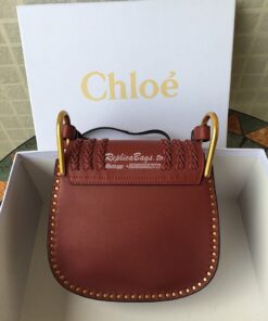 Replica Chloe Hudson Satchel Burgundy Leather Cross Body Bag 2