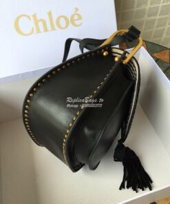 Replica Chloe Hudson Satchel Black Leather Cross Body Bag 2