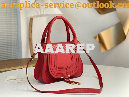 Replica Chloe Marcie Medium Satchel Bag Red 2