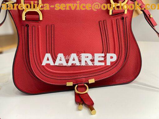 Replica Chloe Marcie Medium Satchel Bag Red 3