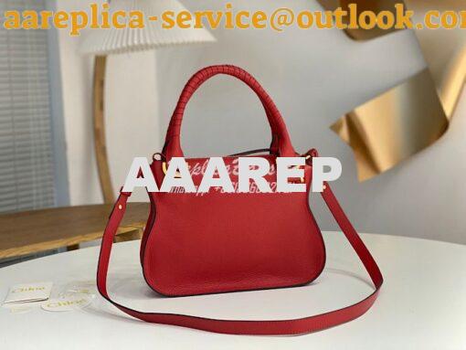 Replica Chloe Marcie Medium Satchel Bag Red 9