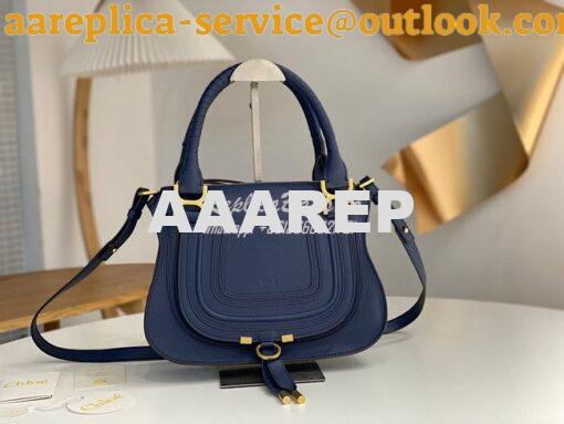 Replica Chloe Marcie Medium Satchel Bag Blue