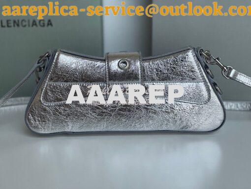 Replica Balenciaga Lindsay Small Shoulder Bag With Strap in Metallic C 4