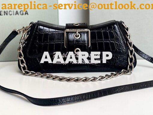 Replica Balenciaga Lindsay Small Shoulder Bag With Strap in Crocodile 2