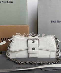 Replica Balenciaga Lindsay Small Shoulder Bag With Strap in Crocodile