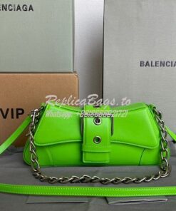 Replica Balenciaga Lindsay Small Shoulder Bag With Strap 7011412 Green