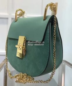Replica Chloe Drew Shoulder bag Smooth and Suede Calfskin Mint Green