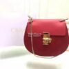 Replica Chloe Drew Shoulder bag Smooth and Suede Calfskin Red