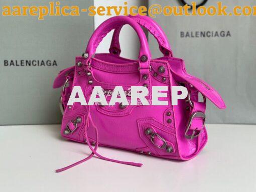 Replica Balenciaga Neo Cagole XS Handbag in Rose Purple Arena Lambskin 3