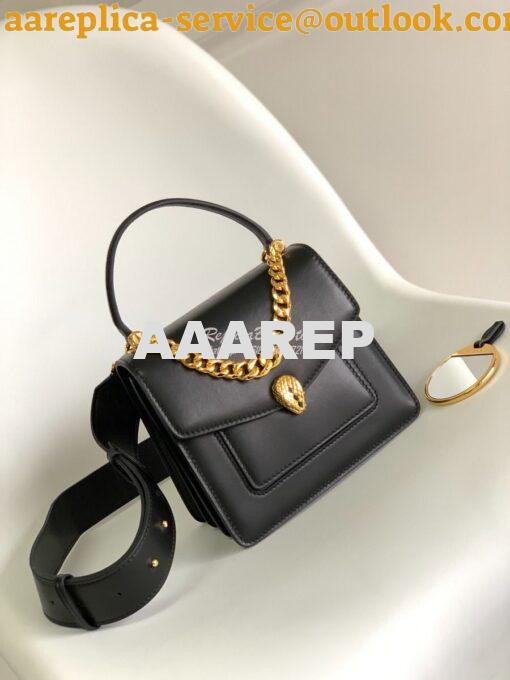 Replica Bvlgari Serpenti Forever  Small Maxi Chain Top-handle Bag In B 2