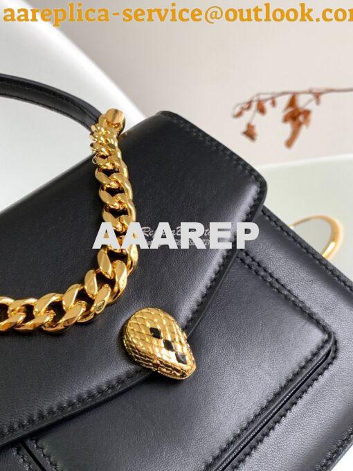 Replica Bvlgari Serpenti Forever  Small Maxi Chain Top-handle Bag In B 3