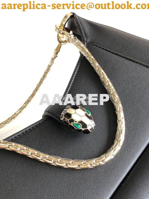 Replica Bvlgari Serpenti Baia Small Shoulder Bag Metropolitan calfskin 3