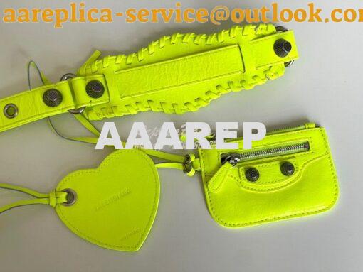 Replica Balenciaga Neo Cagole XS Handbag in Neon Yellow Arena Lambskin 5