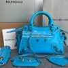 Replica Balenciaga Neo Cagole XS Handbag in Blue Arena Lambskin 700940