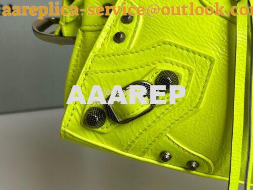 Replica Balenciaga Neo Cagole XS Handbag in Neon Yellow Arena Lambskin 9