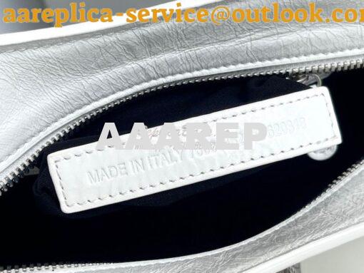 Replica Balenciaga Neo Cagole XS Handbag in White Arena Lambskin 70094 10