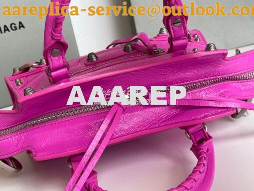 Replica Balenciaga Neo Cagole XS Handbag in Pink Arena Lambskin 700940 5