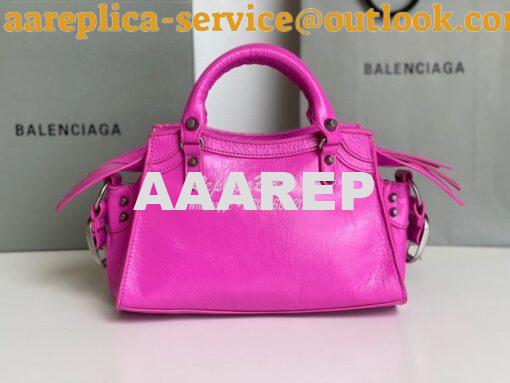 Replica Balenciaga Neo Cagole XS Handbag in Pink Arena Lambskin 700940 11
