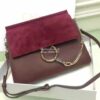 Replica Chloe Faye Small shoulder bag in Suede and Smooth Calfskin Gre 10