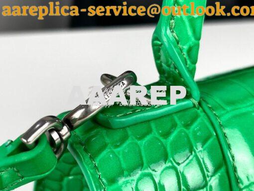 Replica Balenciaga Hourglass Top Handle Bag In Shiny Crocodile Embosse 23