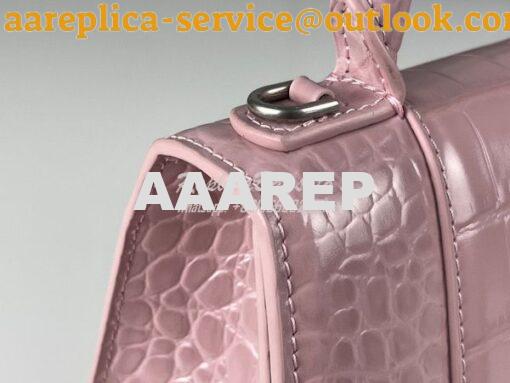 Replica Balenciaga Hourglass Top Handle Bag In Shiny Crocodile Embosse 11