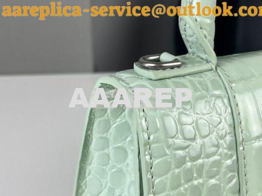 Replica Balenciaga Hourglass Top Handle Bag In Shiny Crocodile Embosse 12