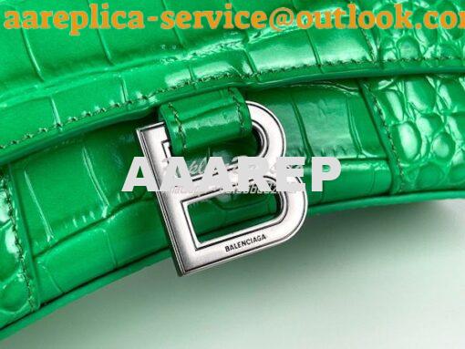 Replica Balenciaga Hourglass Top Handle Bag In Shiny Crocodile Embosse 21