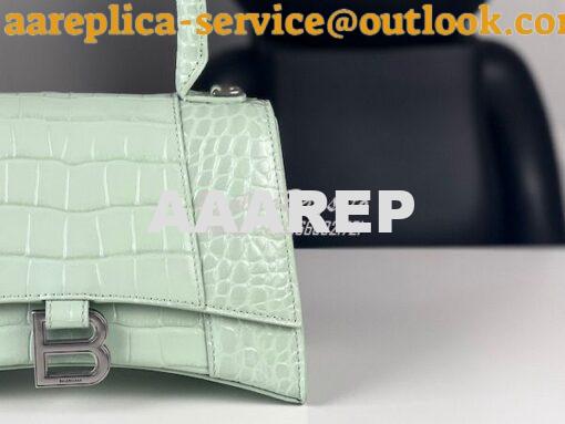 Replica Balenciaga Hourglass Top Handle Bag In Shiny Crocodile Embosse 17