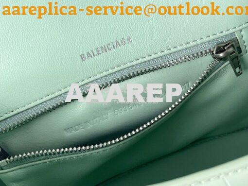 Replica Balenciaga Hourglass Top Handle Bag In Shiny Crocodile Embosse 21